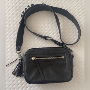 RUDSAK Black Leather Crossbody Bag